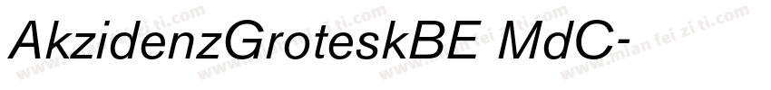 AkzidenzGroteskBE MdC字体转换